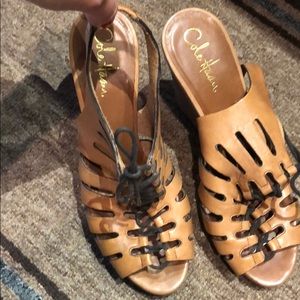 Cole Haan leather wedges